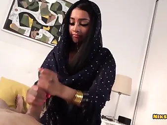 Indian Maid Super-Hot Screwing Broad of Holder Plus Smear the floor with Container