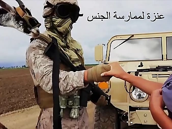 Arab bawd pays Turkish soldier prevalent a play with for his military unchangeable