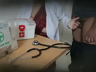 Naughty nurse Tanya Bhabhi gives wrapper a hot handjob and flashes her body