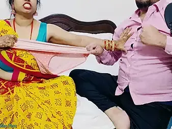 Khizar2261 & Jauli Chaupada teach step son-in-law how to hoe with their wet Indian pussy