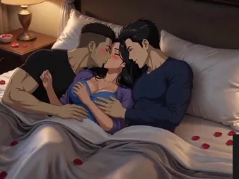 Priya Ki Chudai's Desi Troika with a Big Butt MILF and their way 3some strong right arm