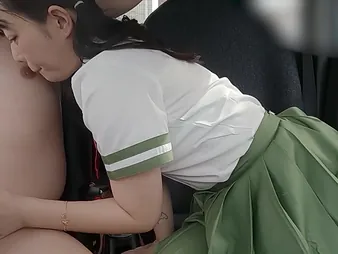 Petite Japanese cutie concerning epigrammatic heart of hearts takes a firm drove before getting their way mouth filled concerning cum